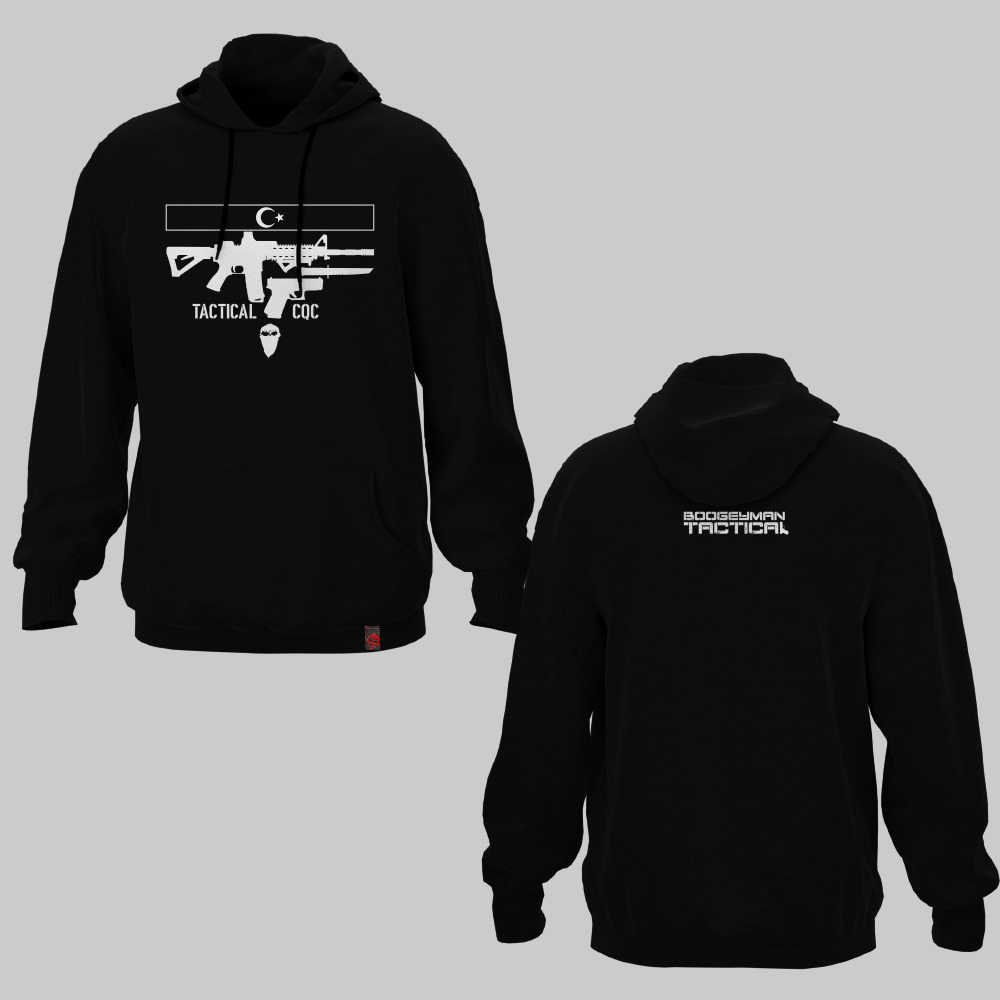KSEBG010901, Boogeyman, Tactical CQC, Baskılı Kapşonlu Cepli Sweatshirt