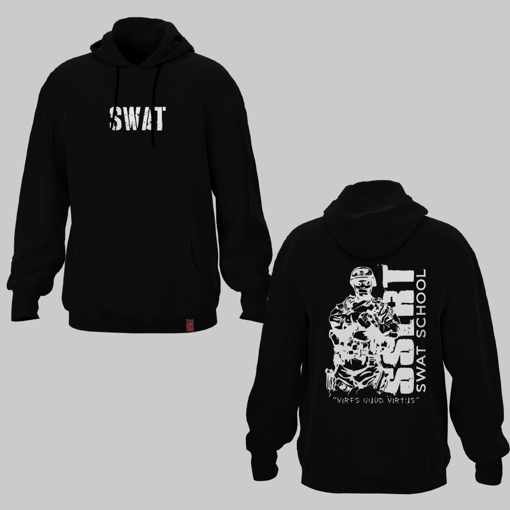 KSEBG008301, Boogeyman, Swat School, Baskılı Kapşonlu Cepli Sweatshirt